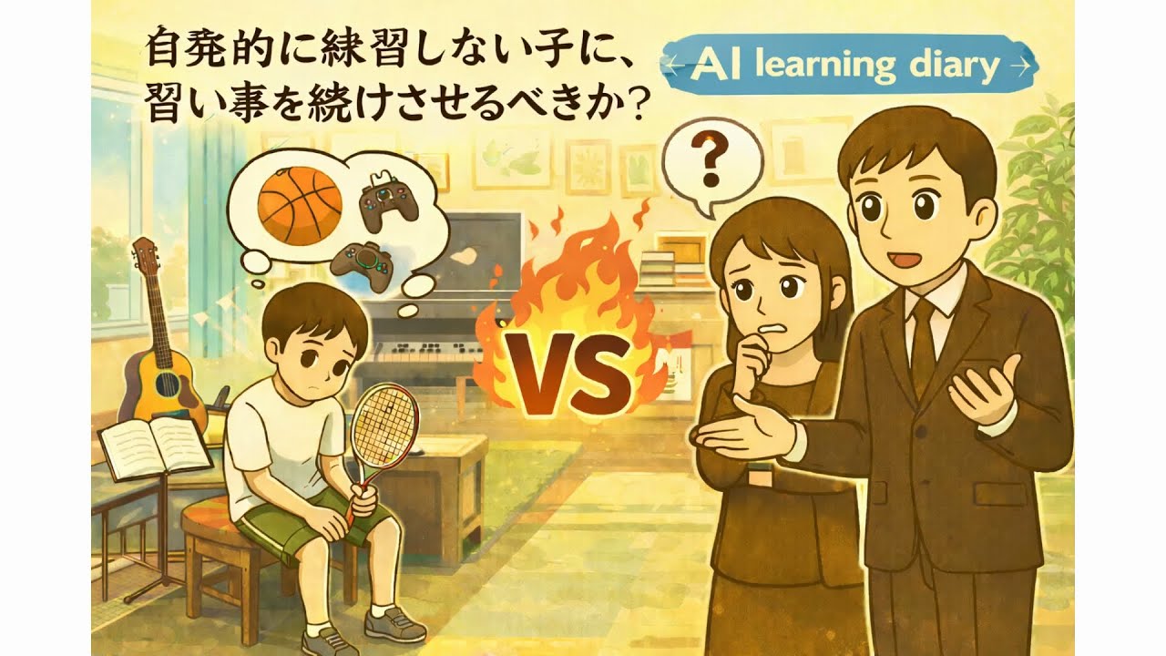 【教育・子育て】自発的に練習しない子に、習い事を続けさせるべきか？