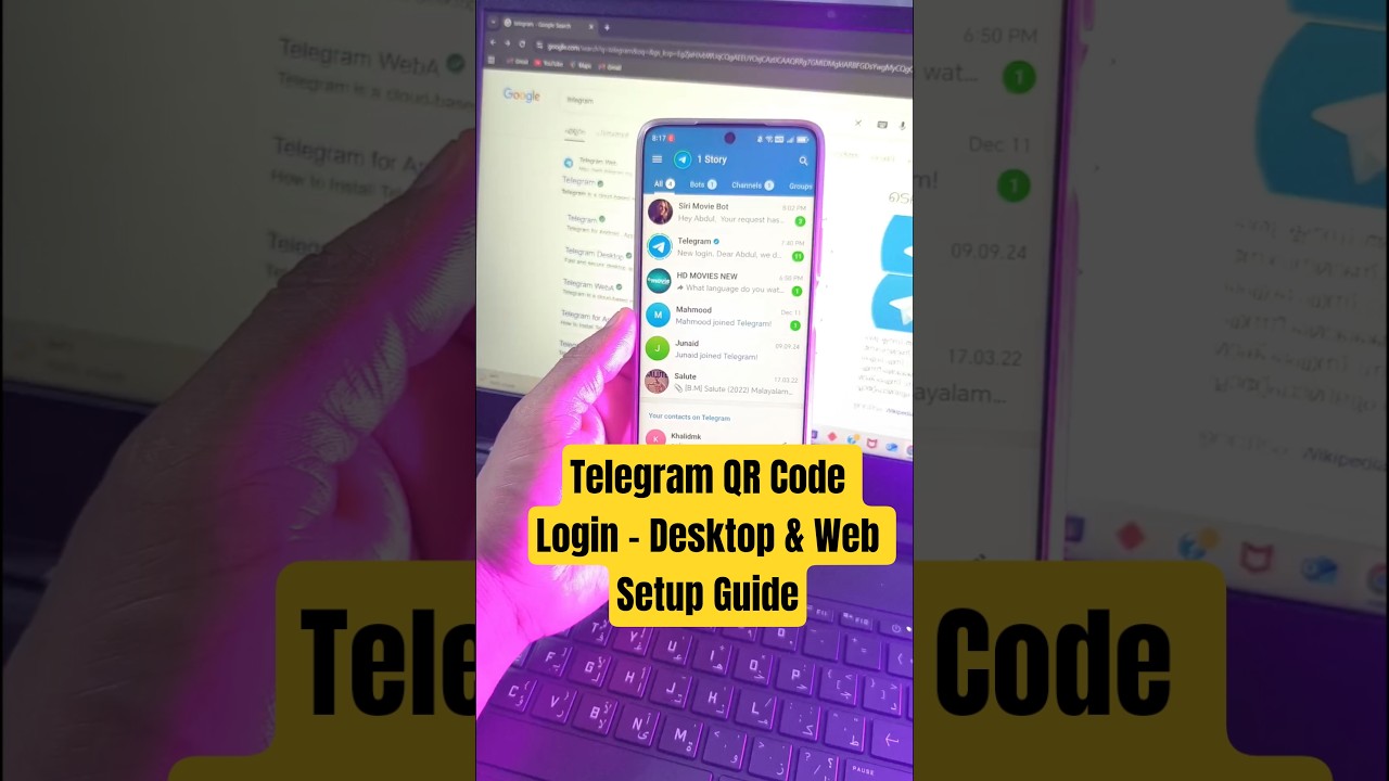 Telegram QR Code Login - Desktop & Web Setup Guide #telegram #shorts