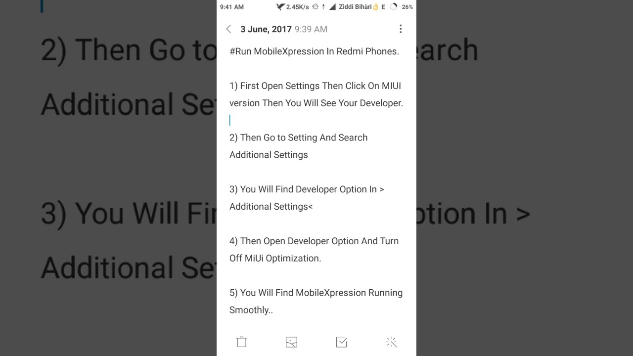 Run MobileXpression In Redmi Phones.