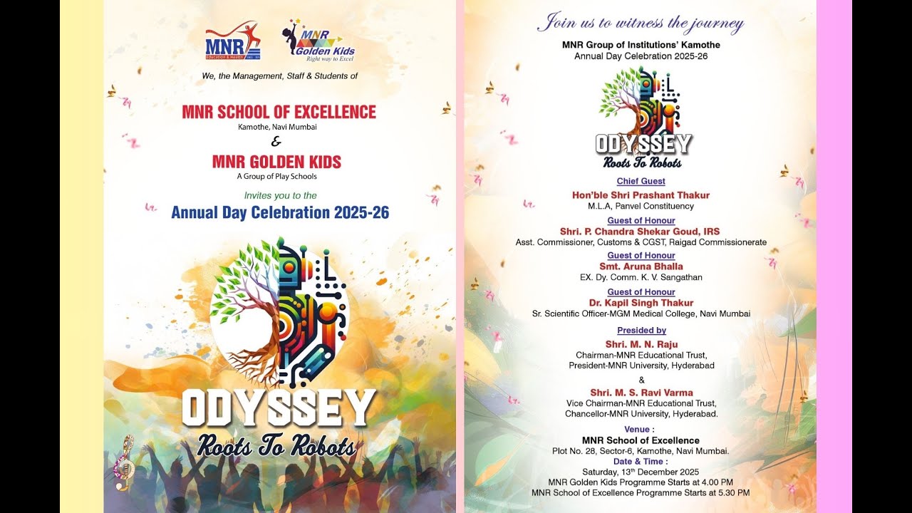 Welcome to the Annual Day Celebrations of MNR School of Excellence, Kamothe!