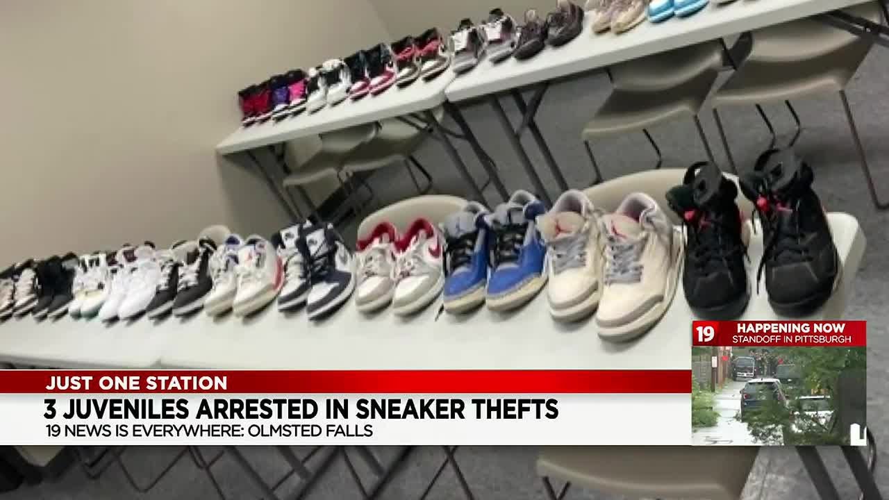 Olmsted Falls police arrest 3 juveniles for stealing dozens of expensive sneakers