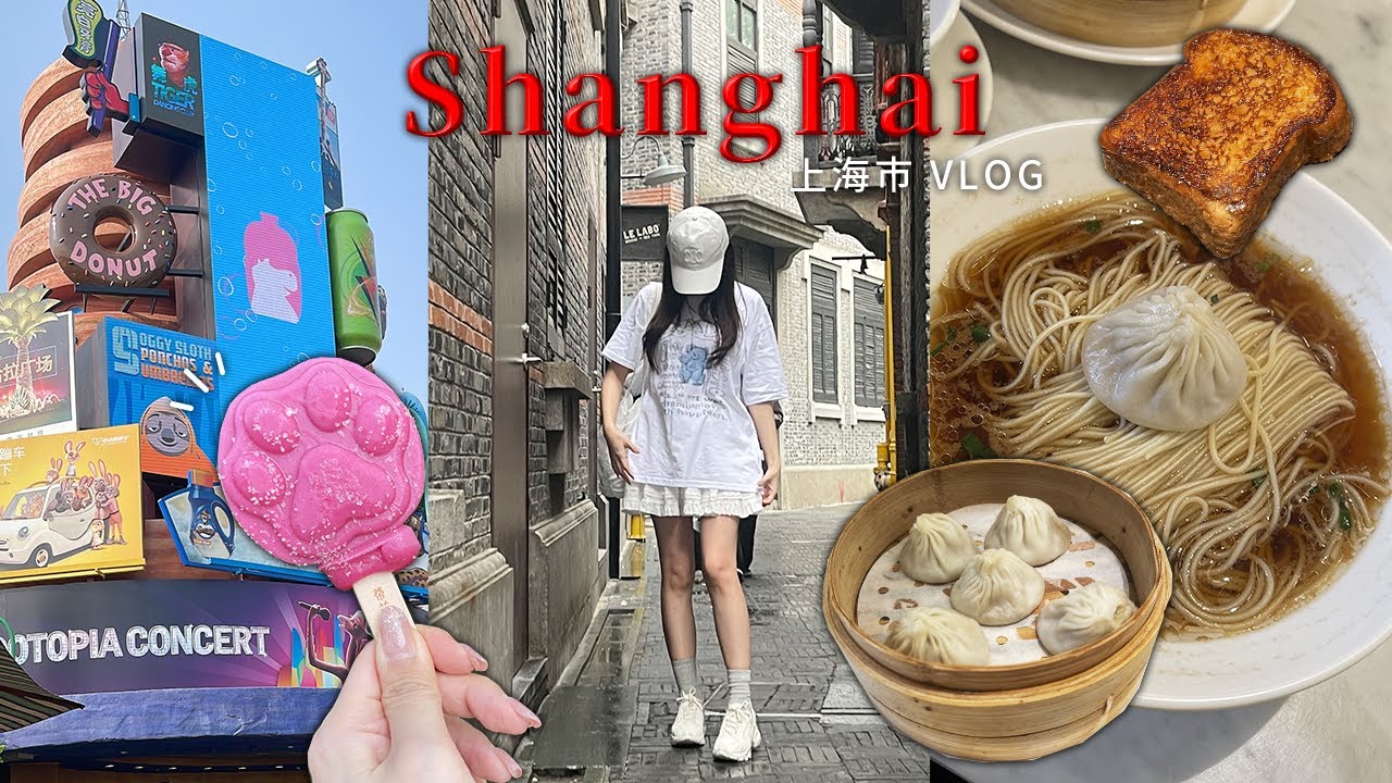 반짝반짝 도시 상하이 3박 4일 vlog🥟난징동루, 신천지, 우캉루, 디즈니랜드🦊💖🐰여행 데일리룩👗