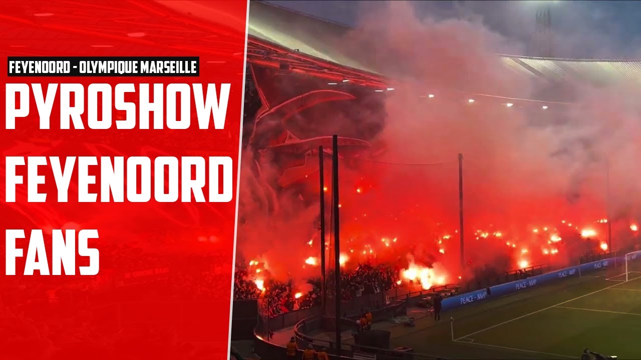 VUURWERK FEYENOORD FANS | Feyenoord vs Olympique Marseille |UEFA Conference league |