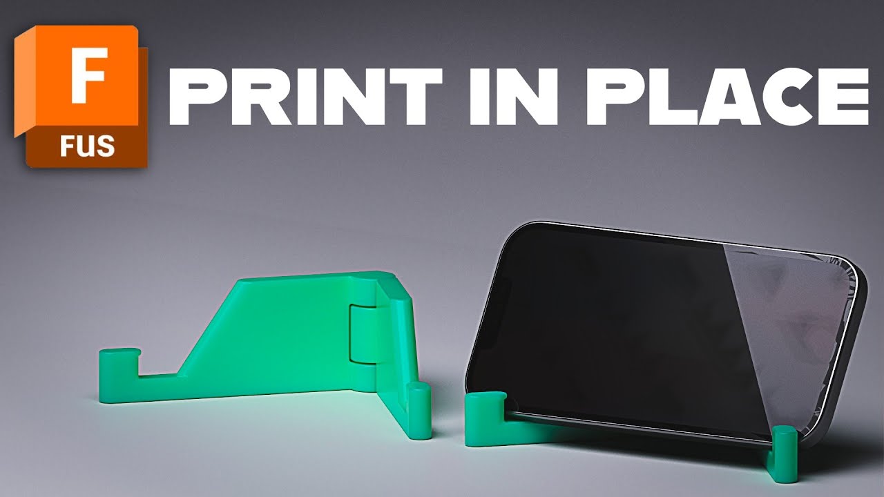 Autodesk Fusion Print-in-Place Hinge Tutorial: 3D Printed Phone Stand (No Supports)