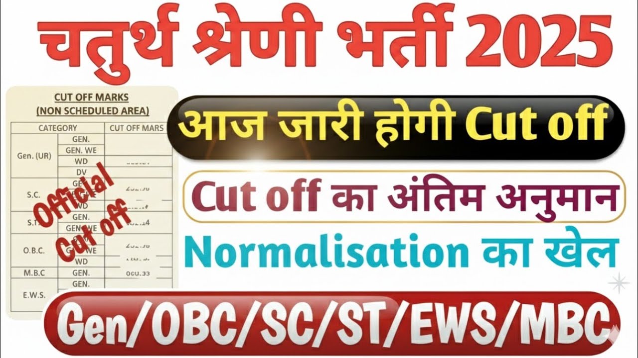 4th Grade Result 2025 || Rajasthan 4th Grade Cut off || Chaturth shreni Normalisation Today Update 