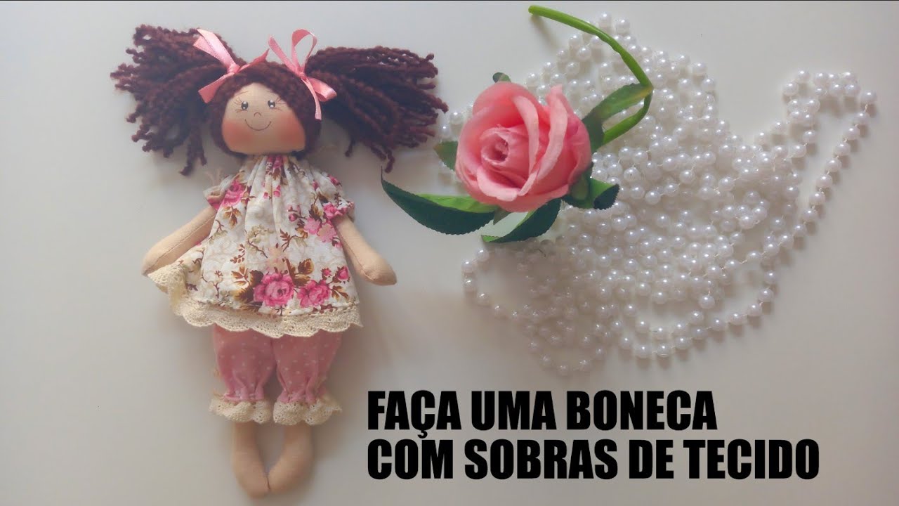 Fácil  de fazer e fácil de vender BONECA VITÓRIA      feita com pedacinhos de tecido