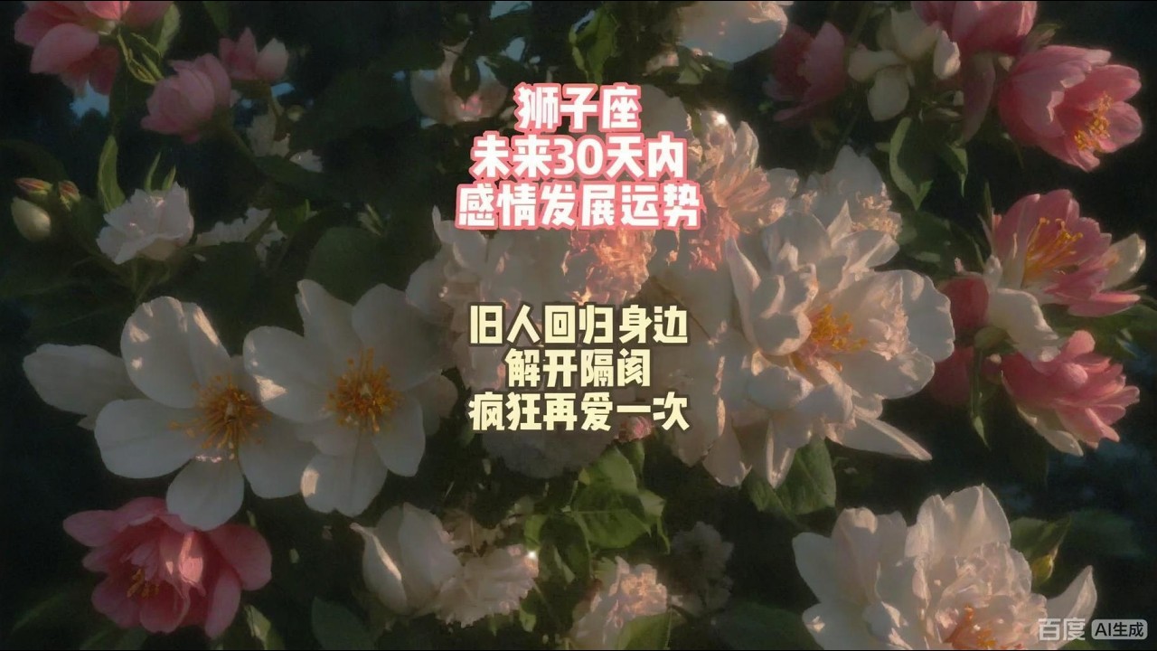狮子座，未来30天内，感情发展运势，旧人回归身边，解开隔阂，疯狂再爱一次。#星座 #十二星座 #塔罗 #前任 #复合 #挽回