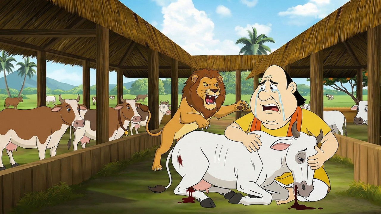 সিংহটি গোপালের গরুকে আক্রমণ করল | Gopal Bhar | New Gopal Bhar Stories | Gopal Bhar