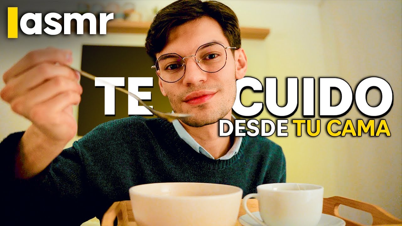 ASMR Español Atención Personal 💖 Te cuido desde tu cama, toco tu carita, mouth sounds y más