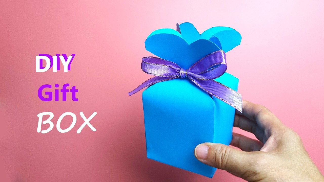 DIY gift box with heart shaped top | paper craft idea