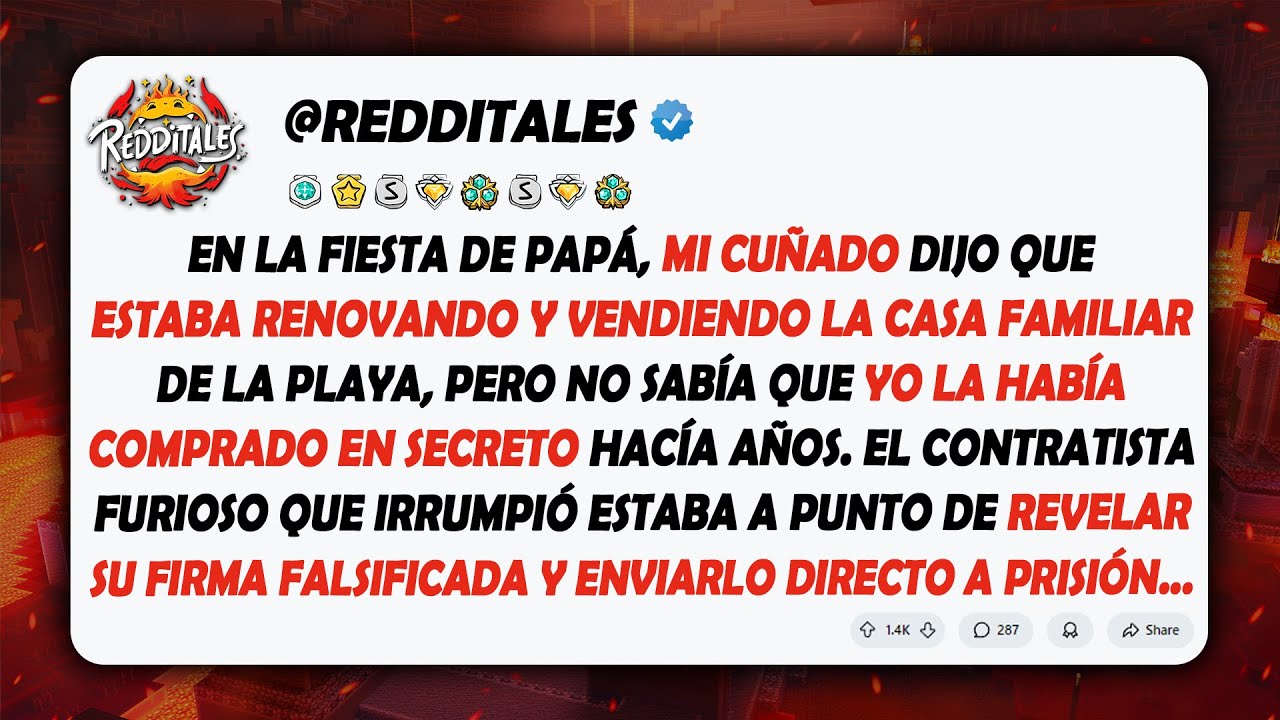 En la fiesta de jubilación de papá, mi cuñado dijo que estaba renovando y vendiendo la casa...