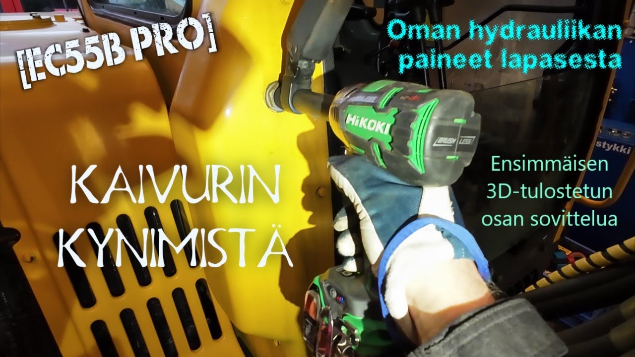Volvo EC55B Pro nyppimistä - Paineita (omassa) hydrauliikassa
