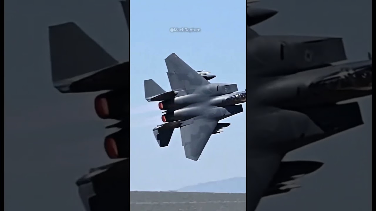 Высокоточные маневры истребителя F-15E Strike Eagle #f15 #fighterjet #usaf