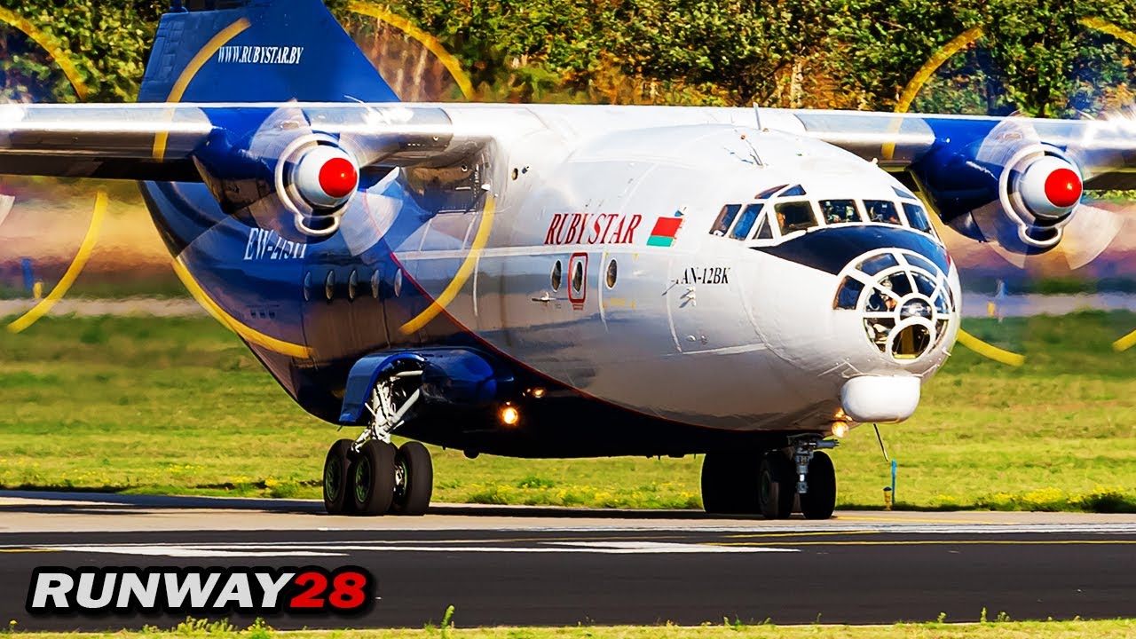 Belarus First Visit Rubystar Airways Antonov An-12 at Eindhoven Air Base