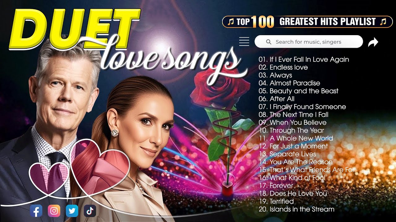 The Best Duet Love Songs 💕 Classic Duet Songs Male and Female 80s 90s