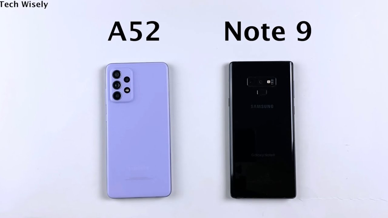 SAMSUNG A52 vs Note 9 Speed Test