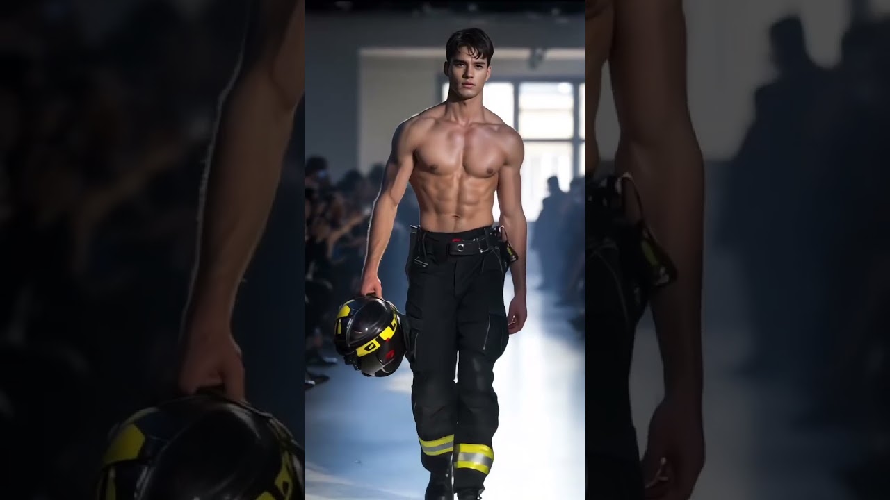 AI Fashion Show, Men's Fashion, Men's Runway , Male Model #aimodel #mensrunway #airunway #shorts