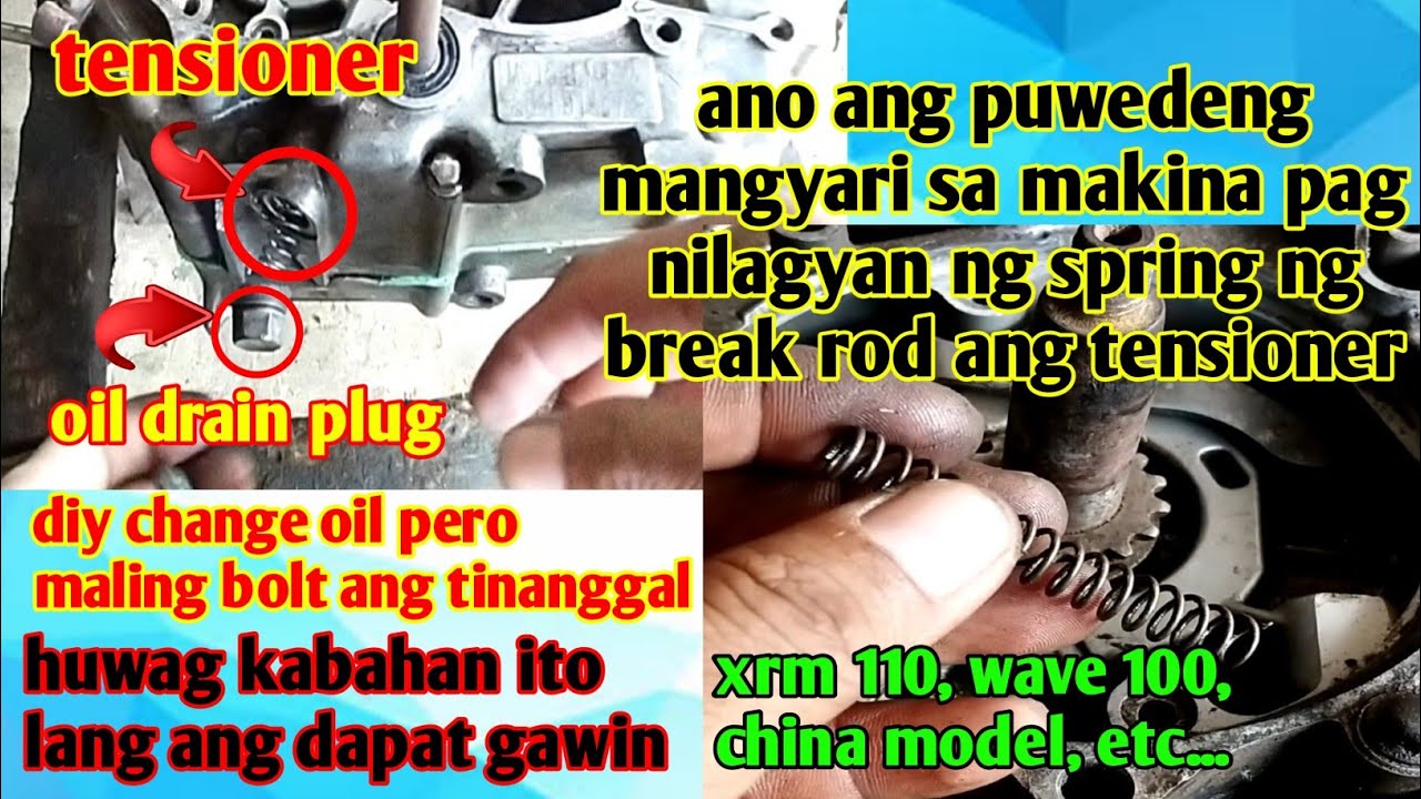 change oil kaso maling bolt ang natanggal may nalaglag na spring..