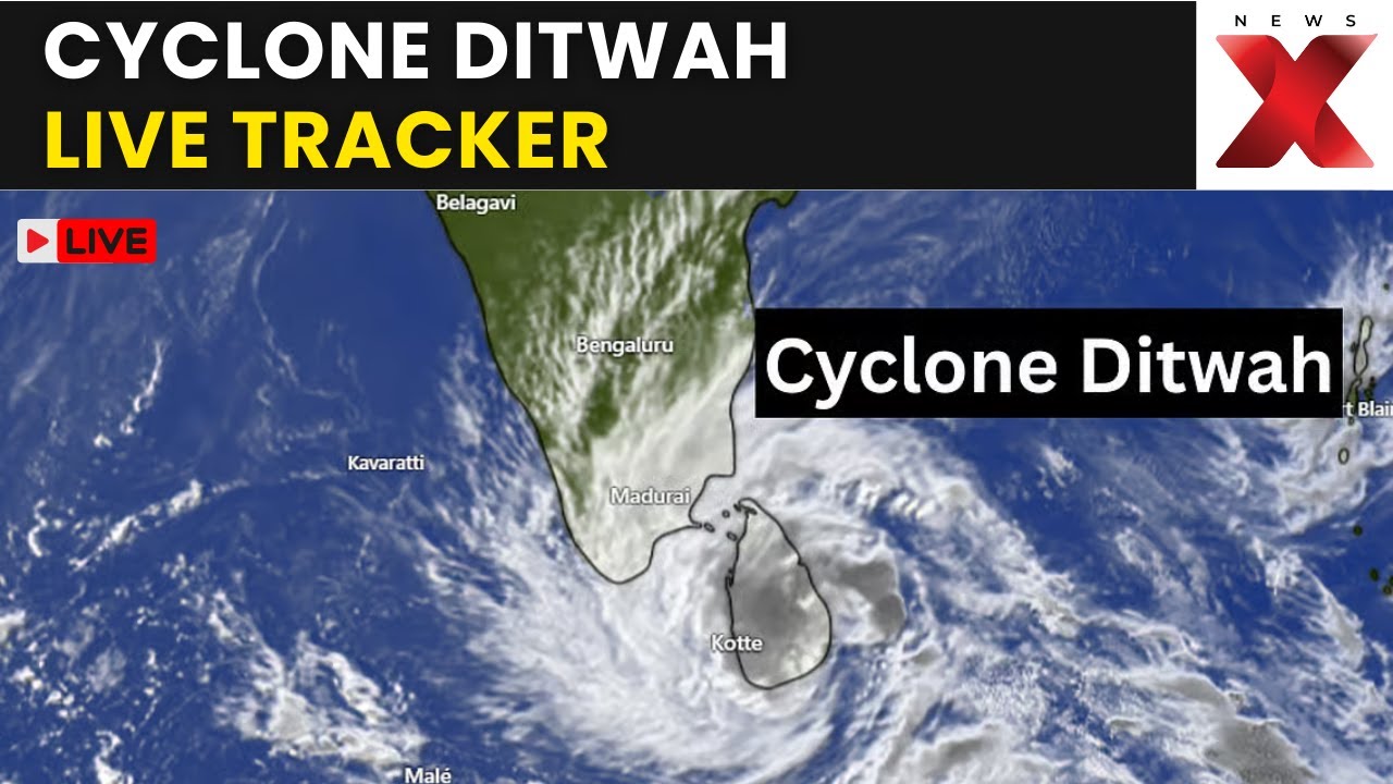 Cyclone Ditwah Live Tracker | Storm Moving 65 km/h Towards Tamil Nadu Coast