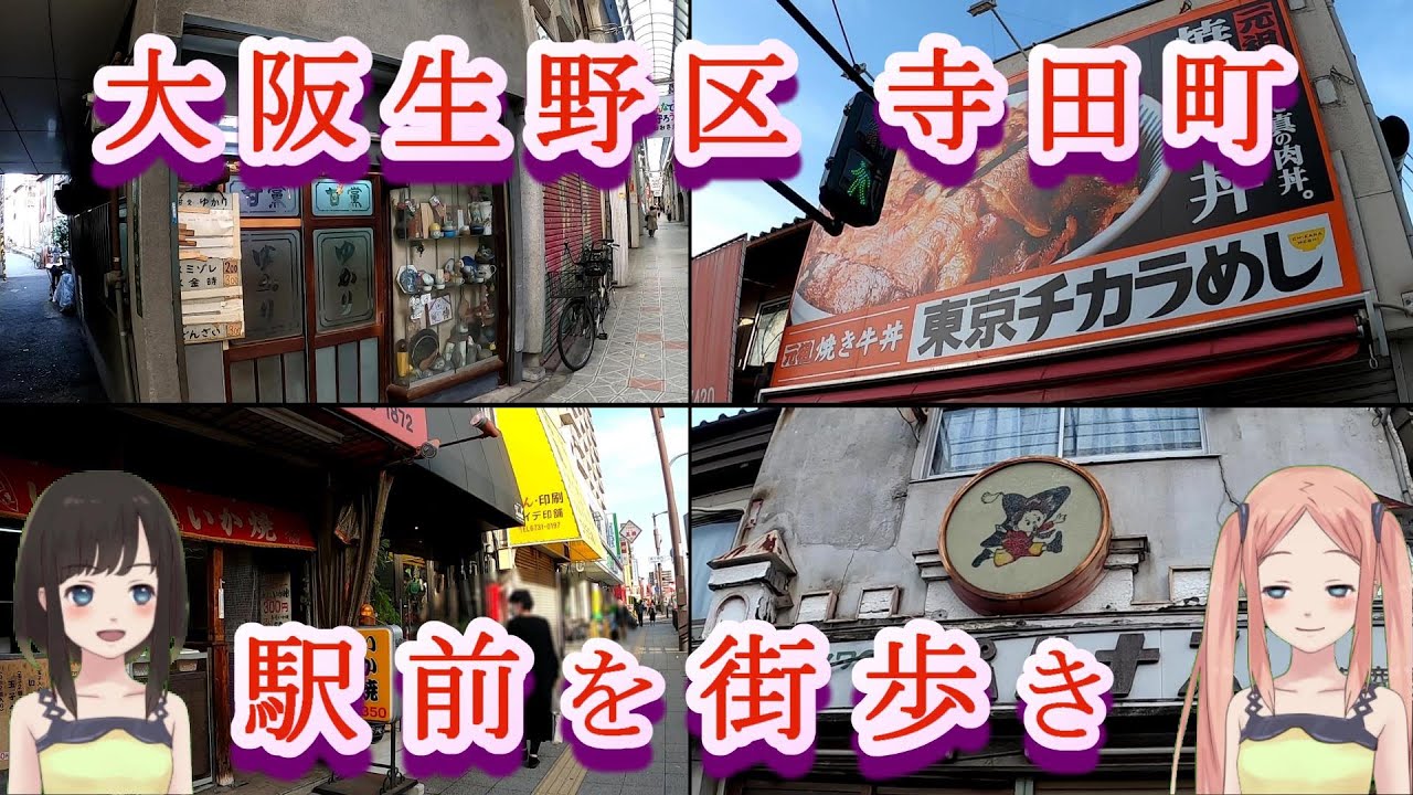 大阪生野区 環状線寺田町の駅前を街歩き