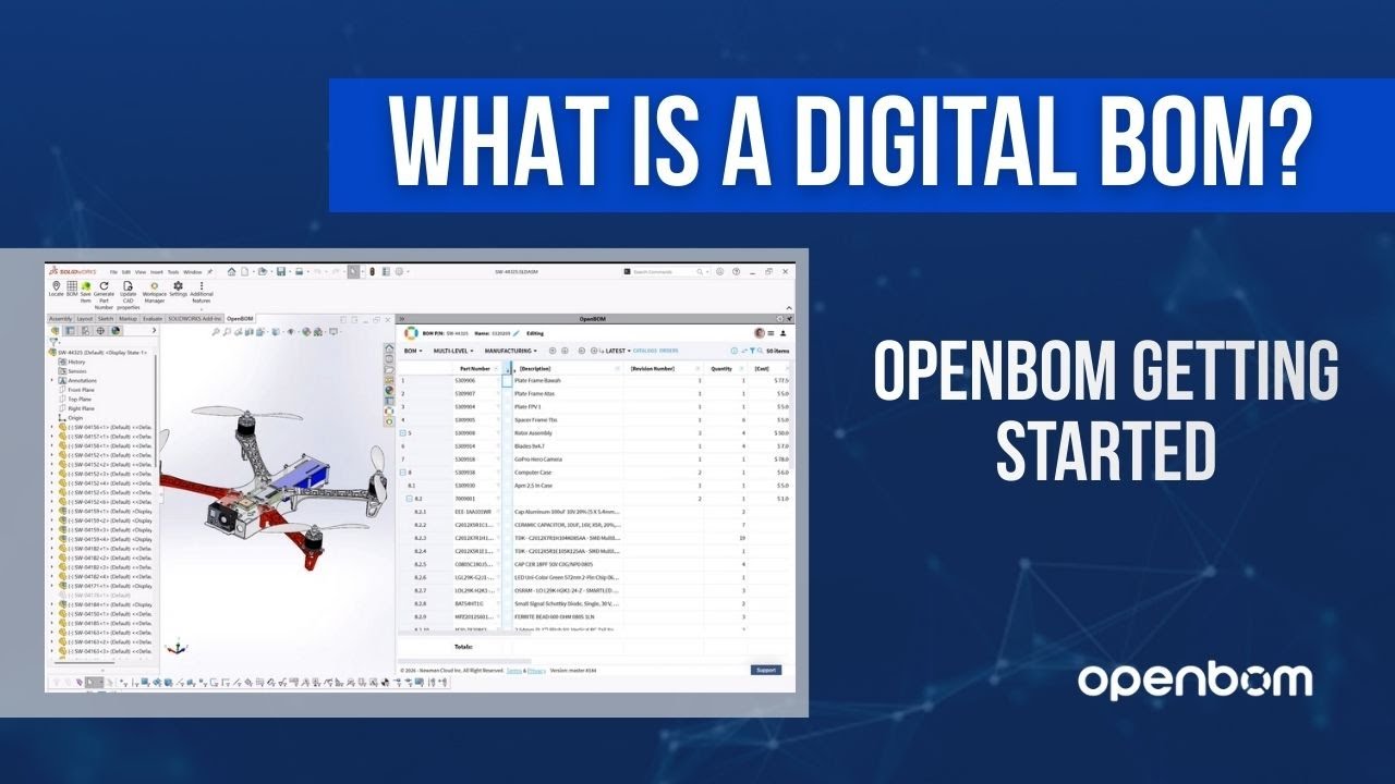 Что такое цифровая спецификация материалов (Digital BOM)? (Начало работы с OpenBOM)