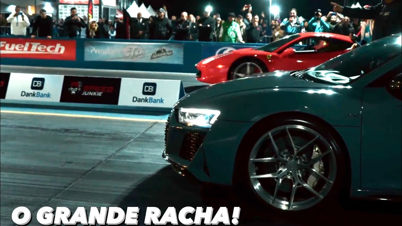 DESAFIEI A FERRARI DO RENATO GARCIA E ELE ACEITOU! AUDI R8 V10 vs FERRARI 458