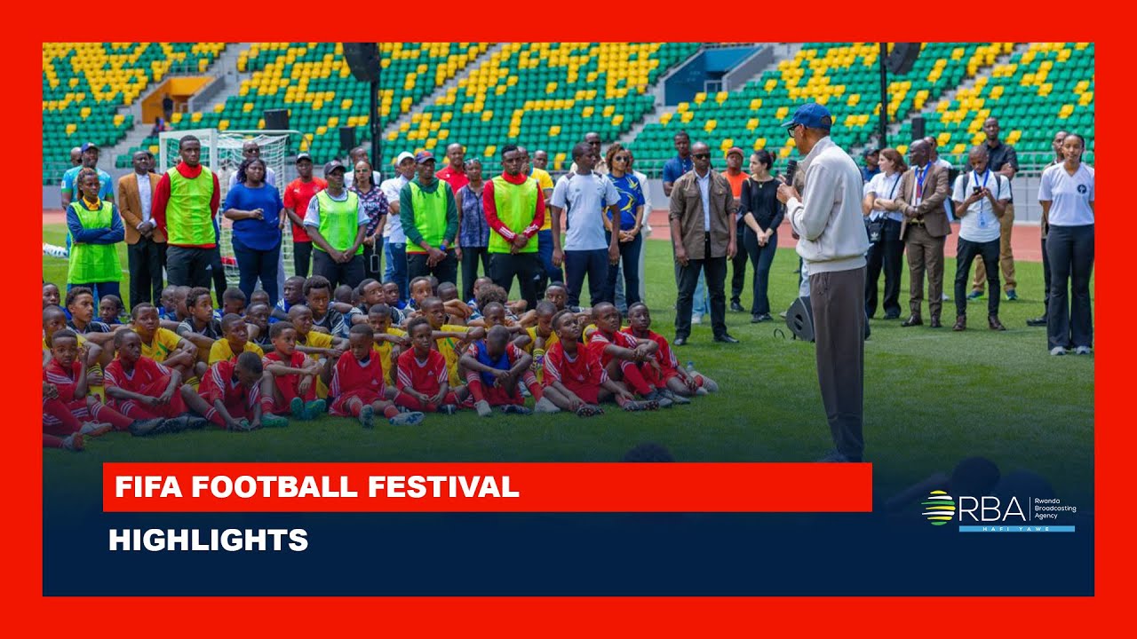 President Kagame joins Gianni Infatino for the FIFA Football Festival in Kigali