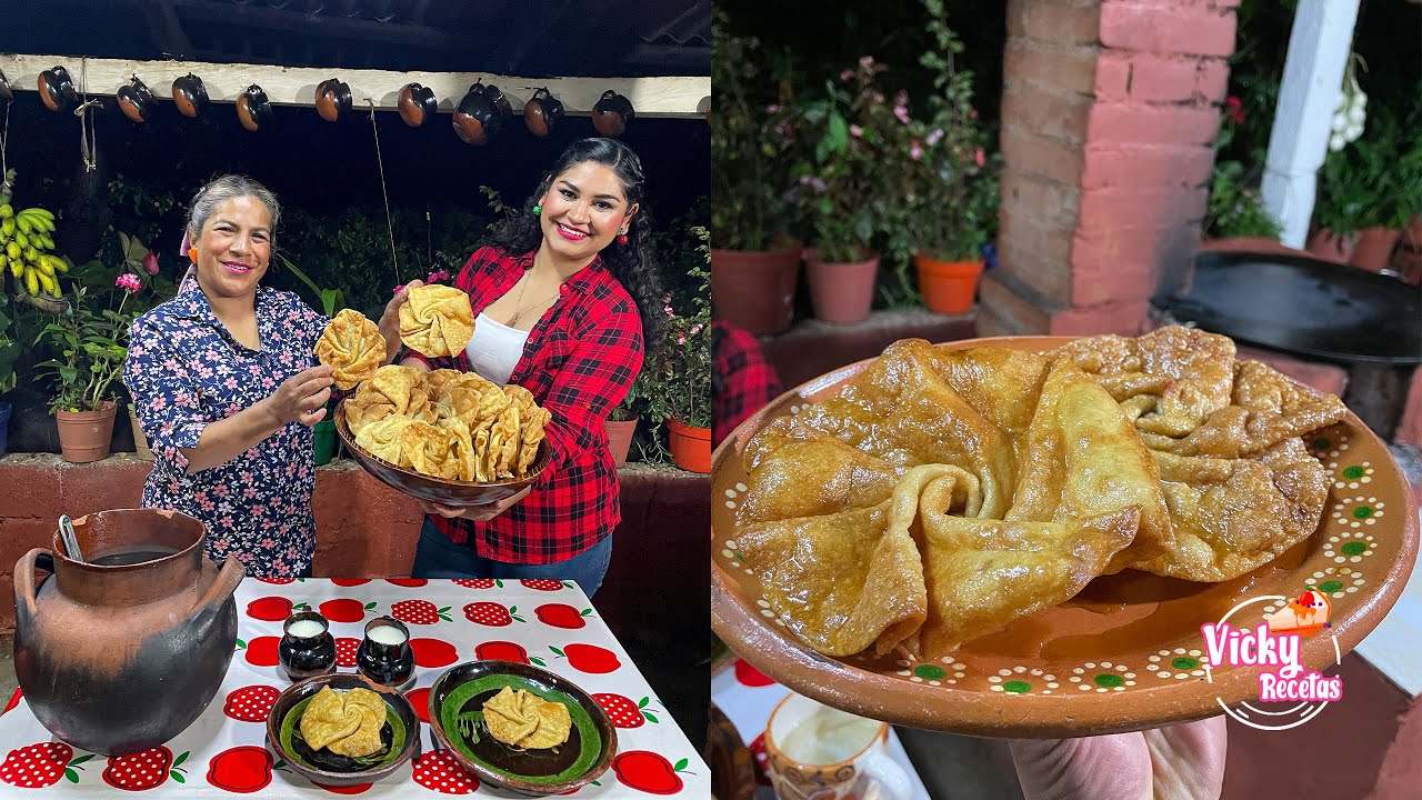 Les Enseñamos Hacer el Más Fácil y Riquísimo Postre Mexicano Buñuelos Rehilete Con Miel y Atole