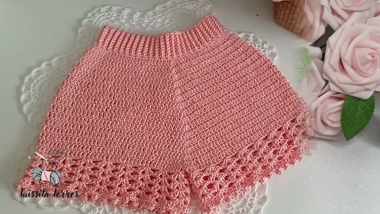 ¡Hermoso Patrón de Ganchillo! paso a paso Fácil y Rápido de hacer|| tejido diferente para niña short
