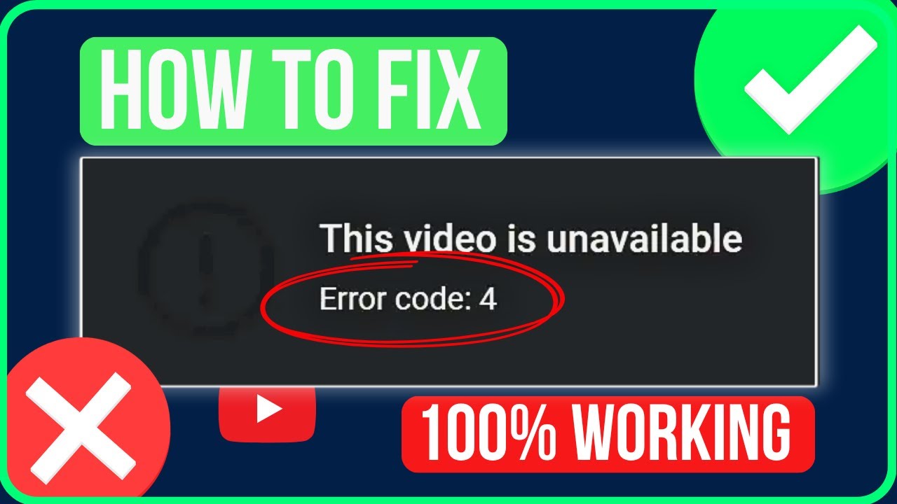 This Video is Unavailable Error 4 [FIXED] | Fix Error Code 4 Youtube