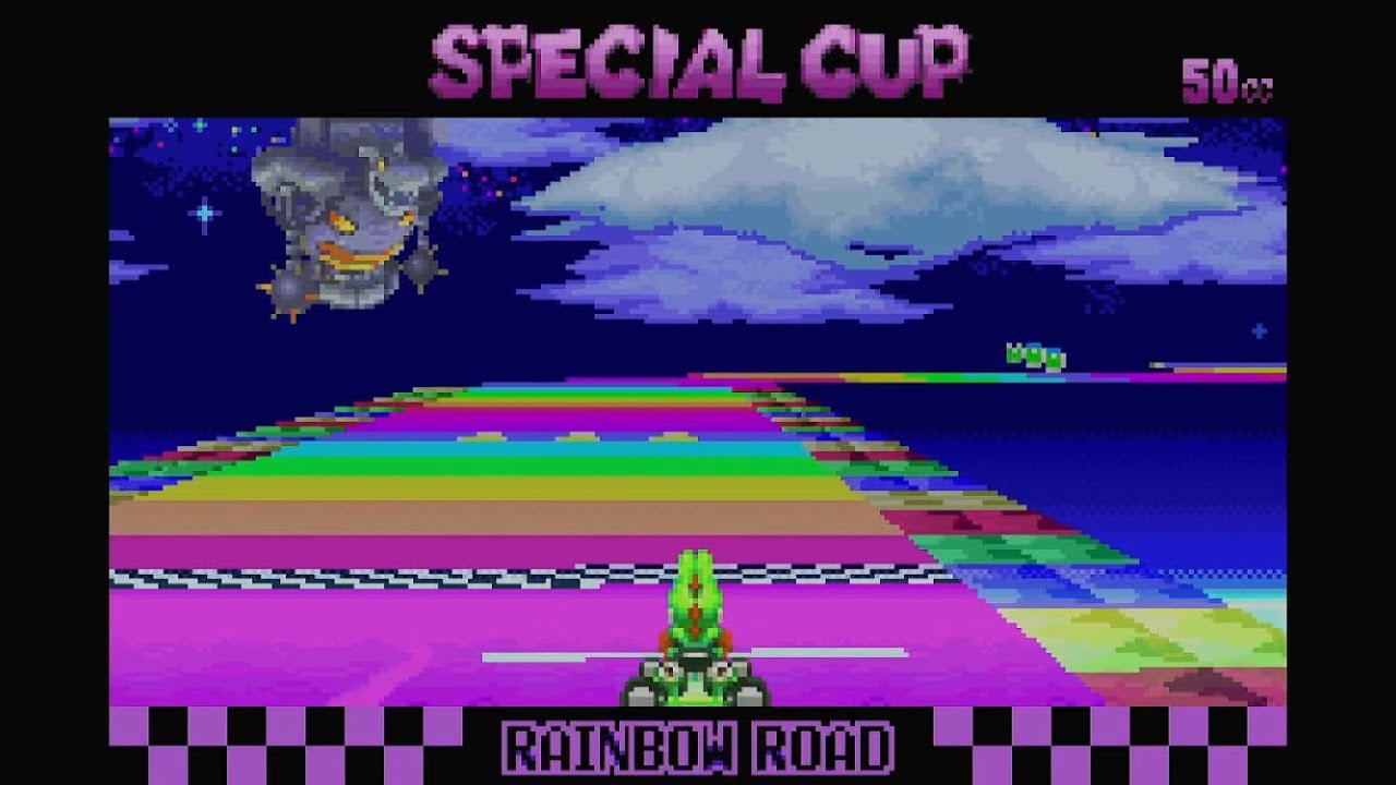 Mario Kart Super Circut #5 Eine außergewöhnliche Rainbow Road (Ende)