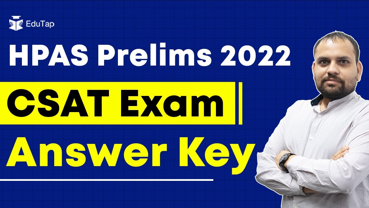 🔴HPAS Prelims CSAT Answer Key | HPAS 2022 Answer Key | CSAT Answer Key HPAS | GS Paper 2 Answer Key