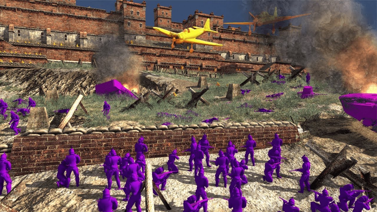 PURPLE DOMINATION ! Second attack on Super-Fort TAN ! Army Men