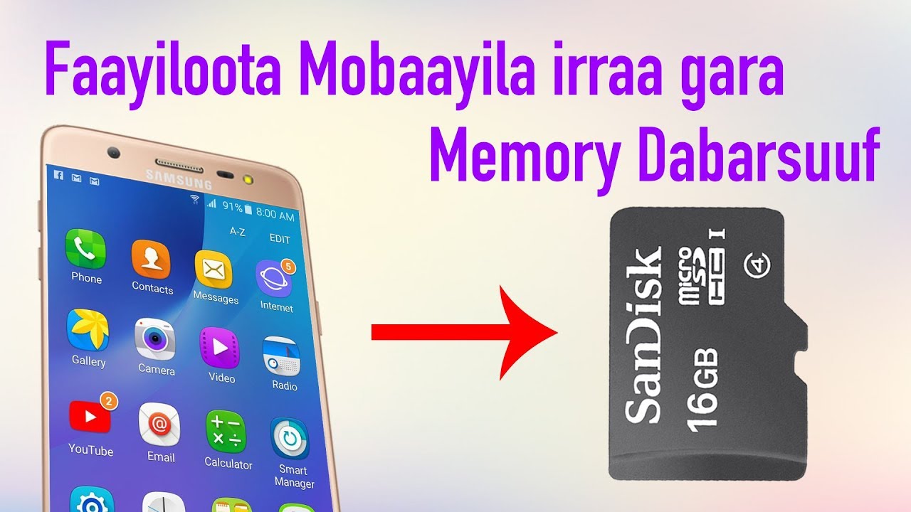 Faayila Mobaayila irraa gara Memory Dabarsuuf (Karaa Sirrii tahe)