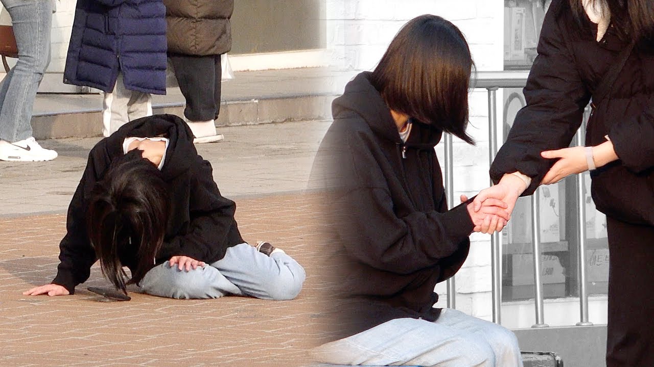굶주린 학생이 길거리에서 갑자기 쓰러진다면? | 사회실험
