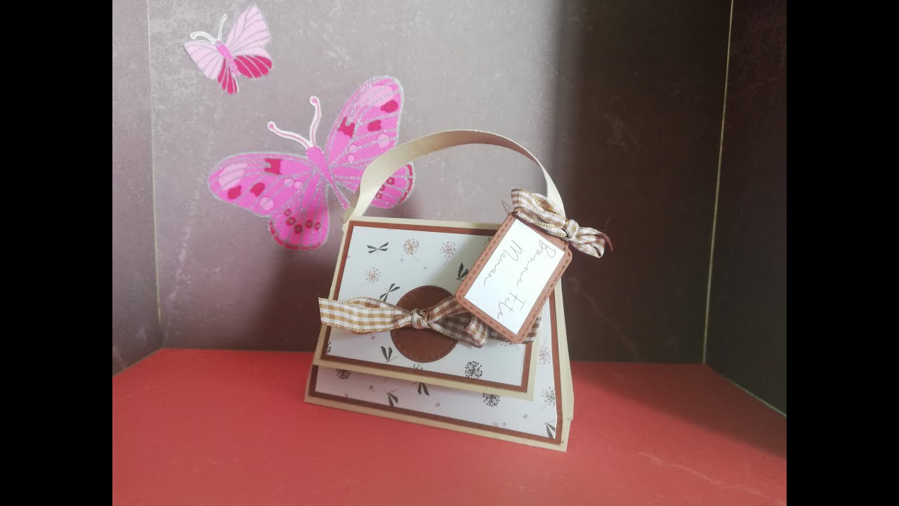 Tuto scrap - Carte 3D sac à main 😀