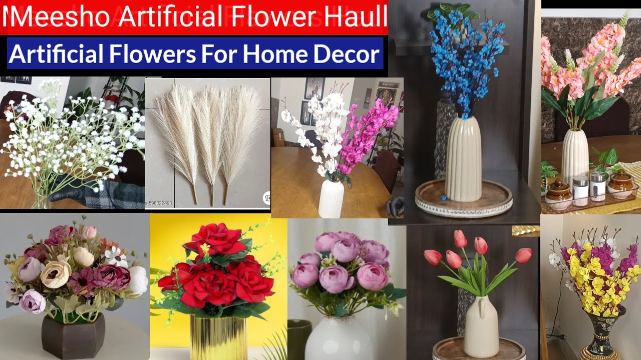 Meesho Artificial flowers Haul   । Artificial Flowers For Home Decor । Artificial flowers । meesho