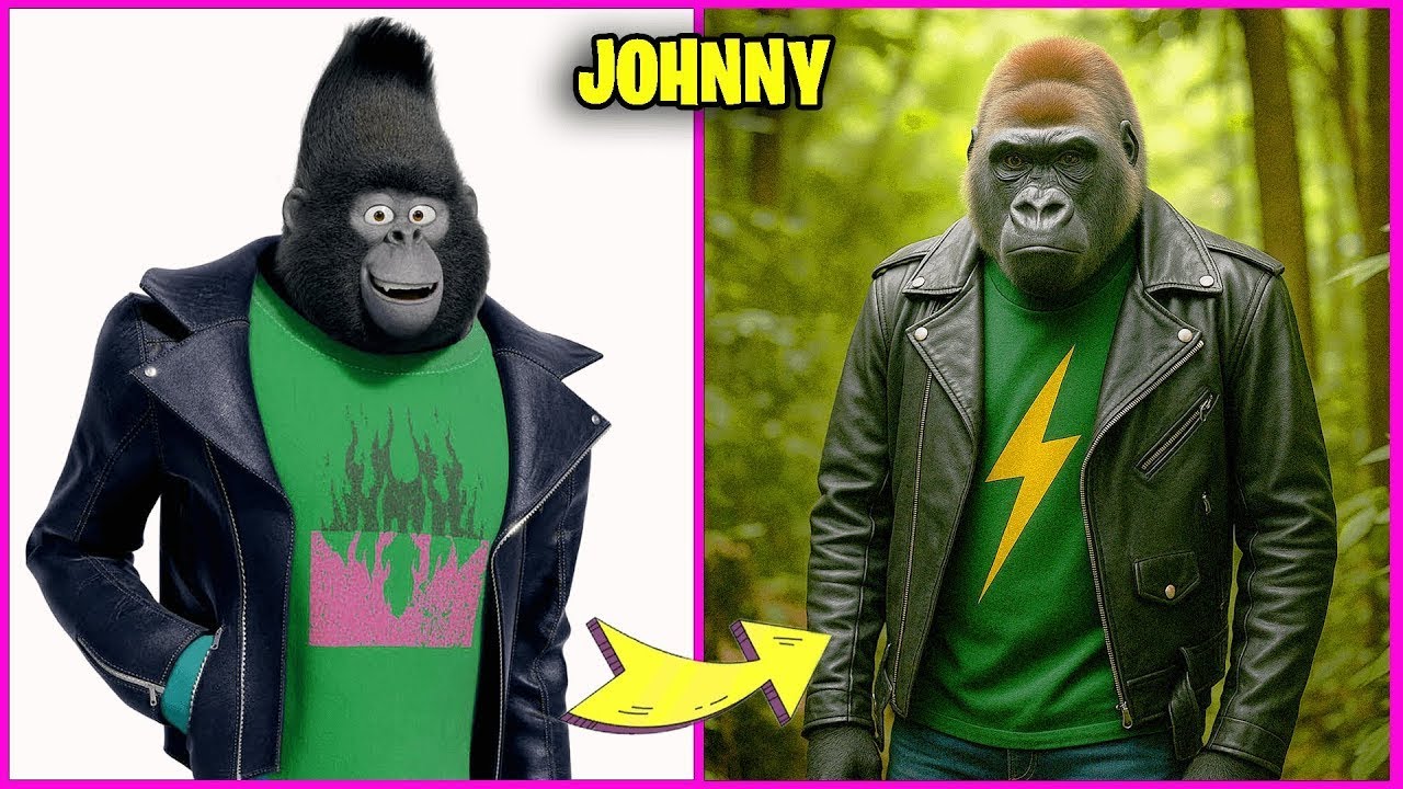 🦍Sing 2 All Characters in Real Life🔥🎤Guess Who's SINGING...! 🎤🐷🐨 Sing 1 & 2 | Johnny, Rosita, Gunter