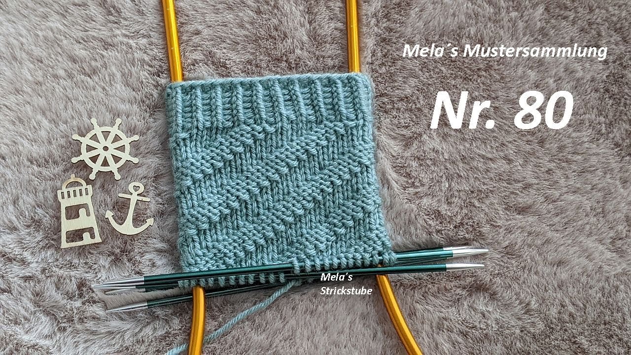 Sockenmuster Nr. 80 - Muster in Runden stricken / Diagonalmuster / knitting sock pattern