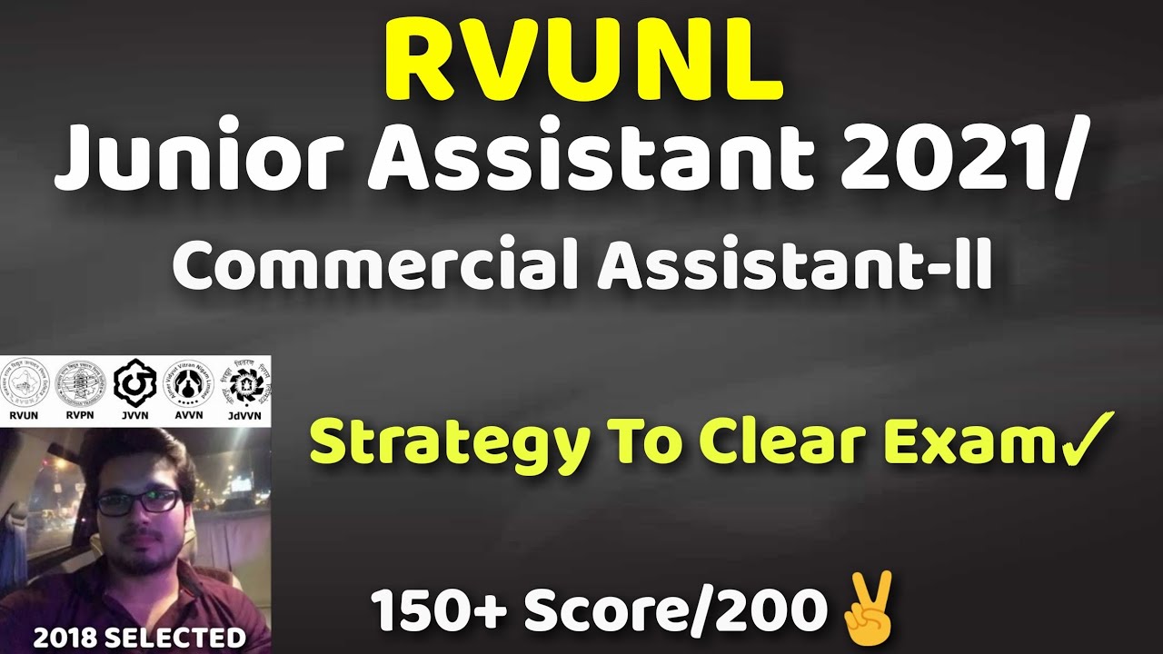 Rvunl Junior Assistant Exam Date2021/Strategy to Clear Exam/2018 Selected Candidate