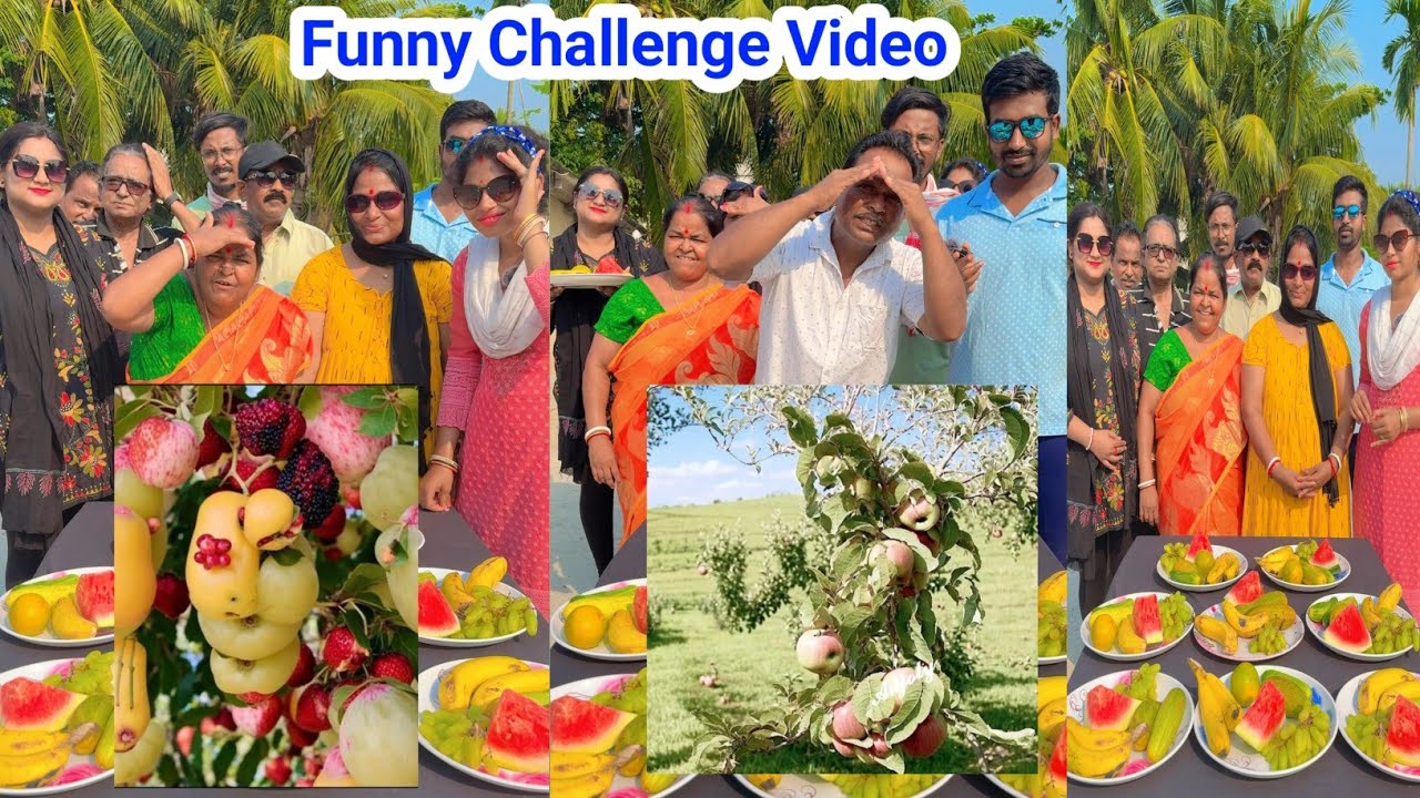 তুমি কি দেখতে পারছো ? বলতে পারলেই এক প্লেট ফল খাবে || Funny Challenge Video