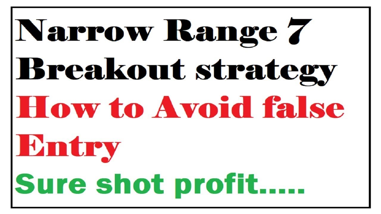 narrow range breakout strategy | how to avoid false breakout