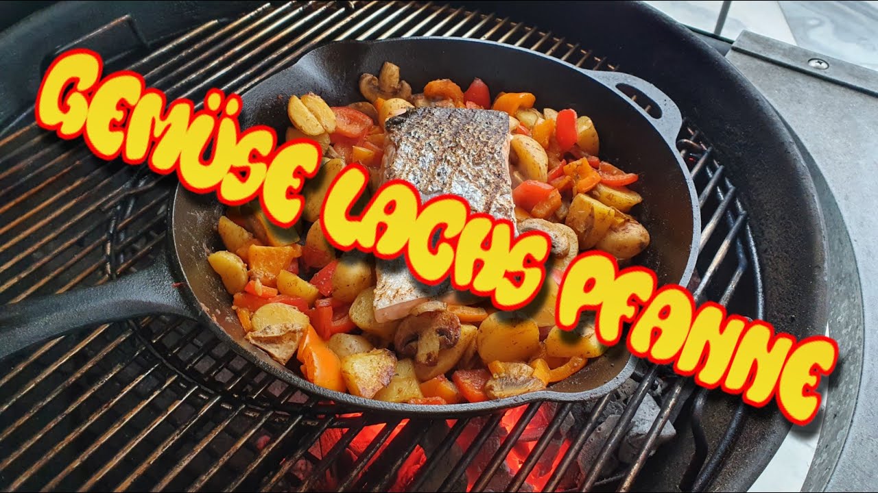 Gemüse Lachs Pfanne, eine schnelle Nummer