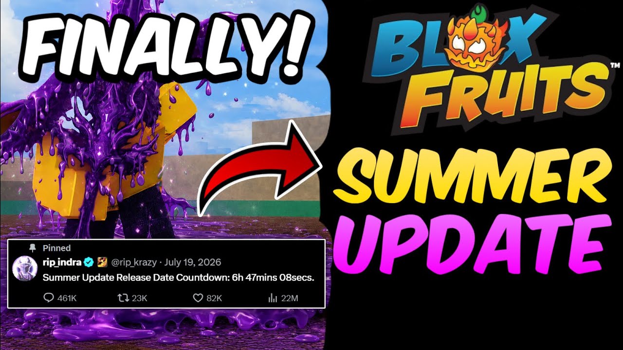 Summer Update FINALLY TODAY! Release Date + Trailer in Blox Fruits 🏝️