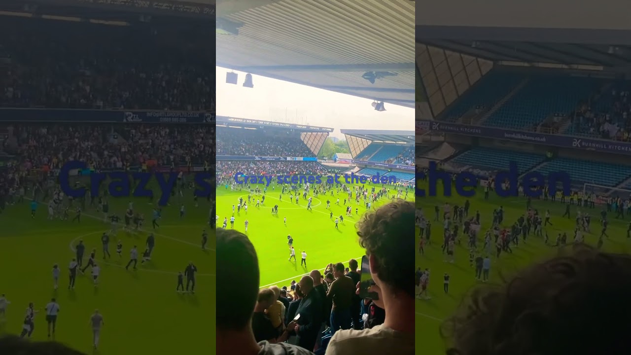 Millwall pitch invasion vs Swansea