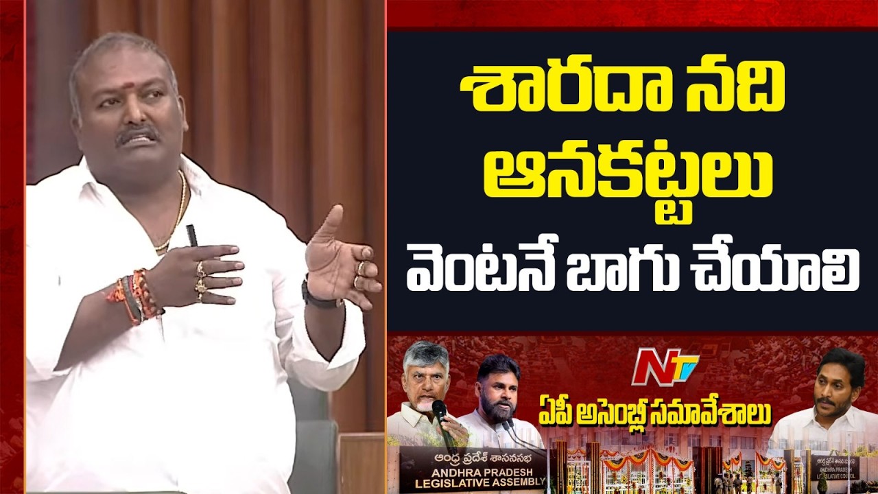 శారదా నది ఆనకట్టలు వెంటనే బాగు చేయాలి : MLA Sundarapu Vijay kumar | NTV Telugu