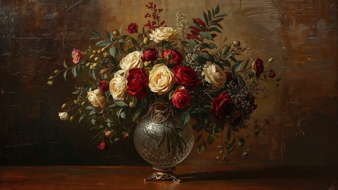 Victorian Roses | 4K TV Art | Vintage Painting Screensaver