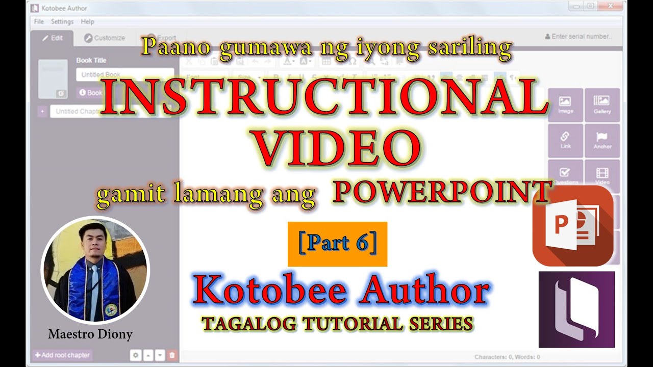Paano gumawa ng SARILING INSTRUCTIONAL VIDEO gamit ang  POWERPOINT - Kotobee Author Tutorial Series