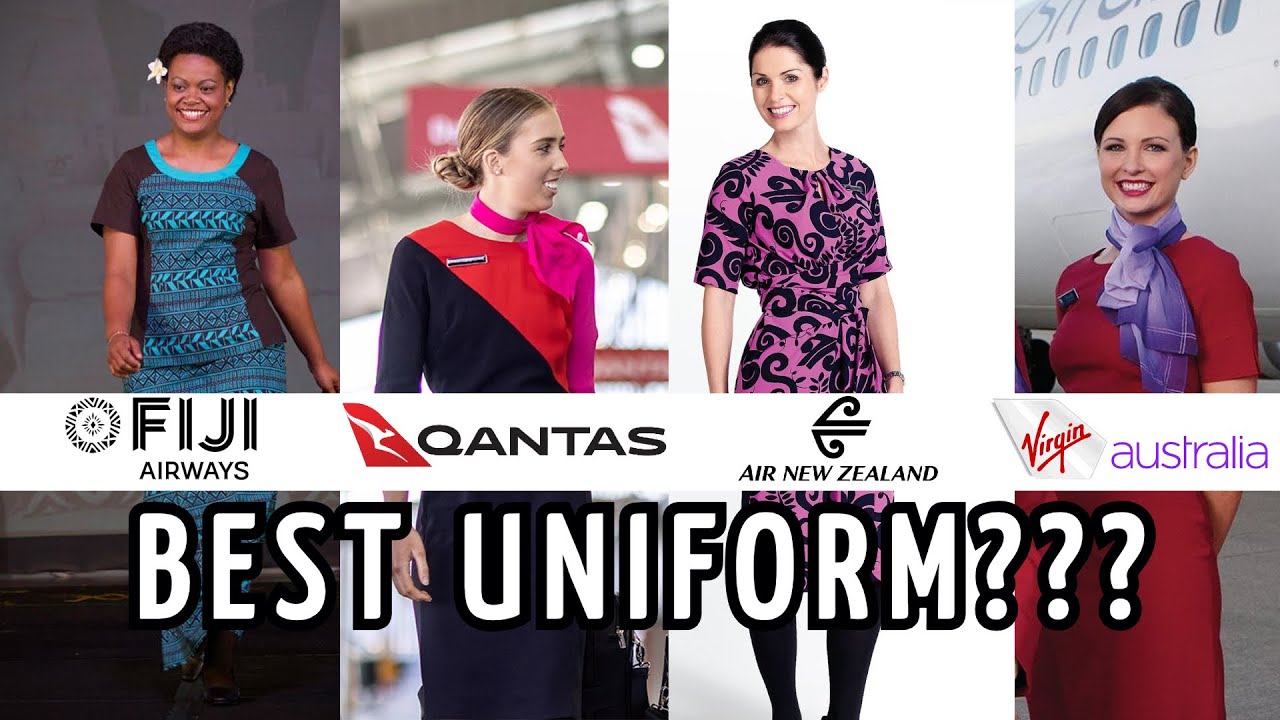 BEST FLIGHT ATTENDANT UNIFORM FROM AUSTRALIA (region) | Qantas, Virgin Aus, Fiji or Air NZ?