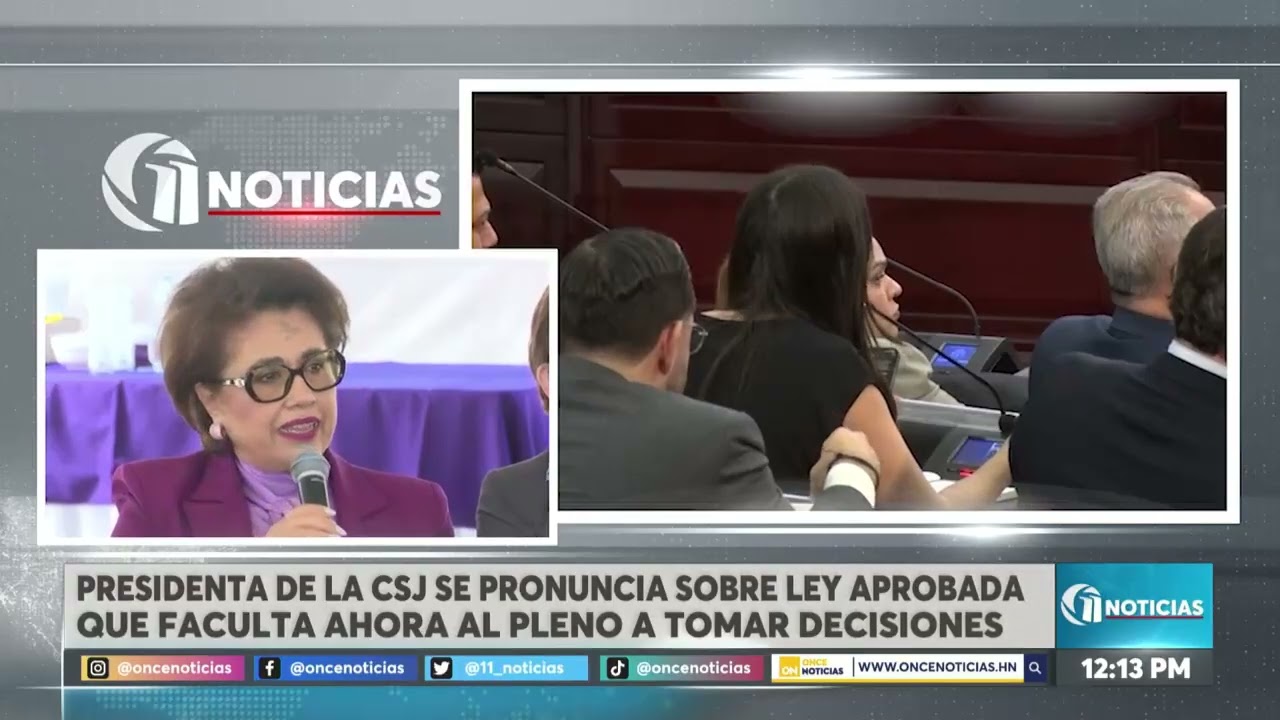 Presidenta de la CSJ se pronuncia sobre ley aprobada que faculta ahora al pleno a tomar decisiones.